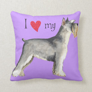 I Love my Miniature Schnauzer Cushion