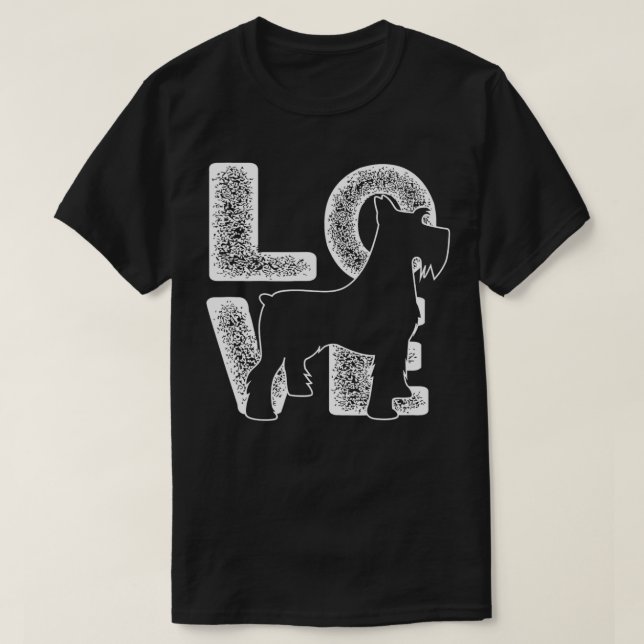 I Love My Miniature Schnauzer Dog Lover Theme Desi T-Shirt (Design Front)