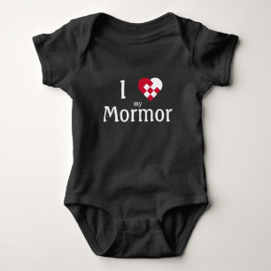 I Love My Mormor (mother's mother) cute baby Bodysuit