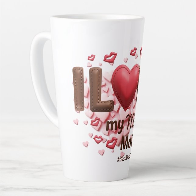 I Love My Mother  Latte Mug (Left Angle)