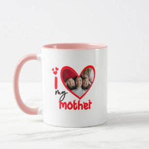 I Love My Mother Photo Gift Classic Mug, 11 oz Co Mug