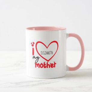 I Love My Mother Photo Gift Classic Mug, 11 oz Co Mug