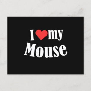 I Love My Mouse Mice Rat Rodent Animal Pet Gift Postcard