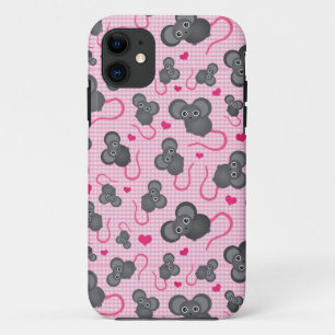 I love my mouse pattern in pink iPhone 11 case