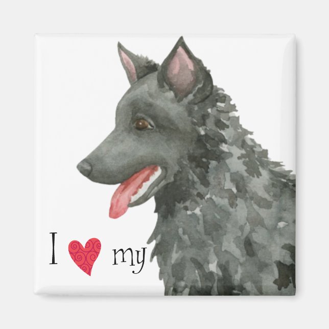 I Love my Mudi Magnet (Front)