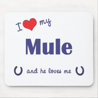 I Love My Mule (Male Mule) Mouse Pad