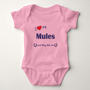 I Love My Mules (Multiple Mules) Baby Bodysuit