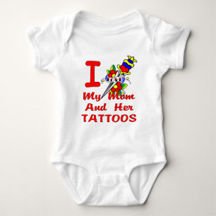 I Love My Mum And Her Tattoos Baby Bodysuit