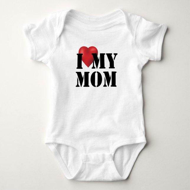 I Love My Mum Baby Bodysuit (Front)