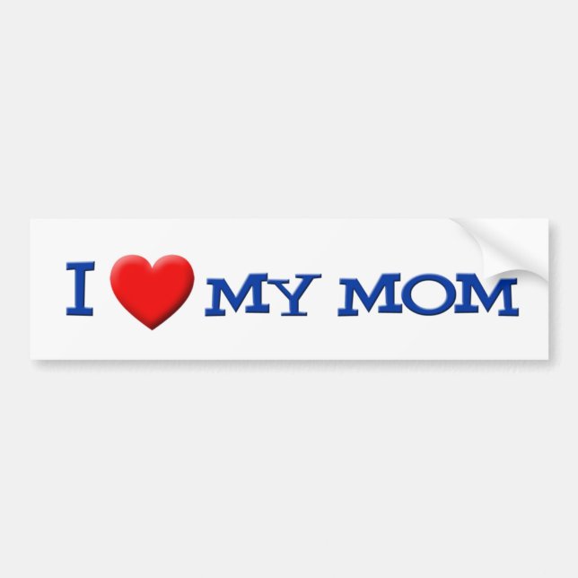I Love My Mum Bumper Sticker (Front)