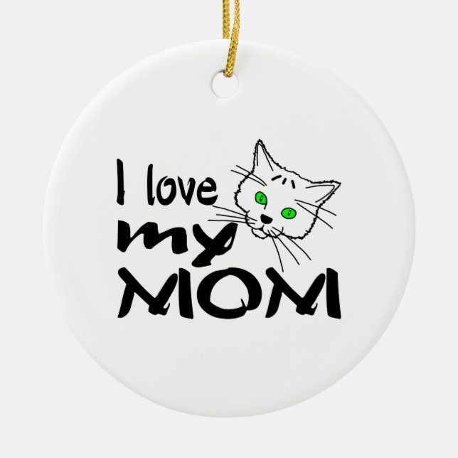 I Love My Mum Ceramic Tree Decoration (Front)
