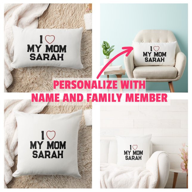 I Love My Mum Cushion (I Love My Mom Throw Pillow
)