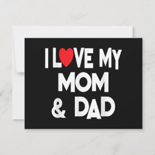 I Love My Mum & Dad - Celebrate Family Mother Fath Invitation
