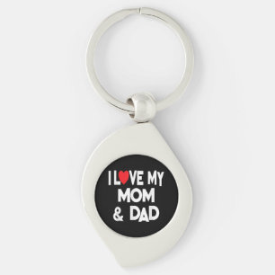 I Love My Mum & Dad - Celebrate Family Mother Fath Key Ring