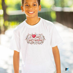 I Love My Mum - Elegant Mum's Special Kids T-Shirt