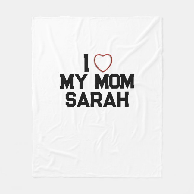 I Love My Mum Fleece Blanket (Front)