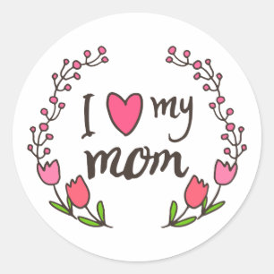 I Love My Mum Happy Mother's Day Sticker Seal