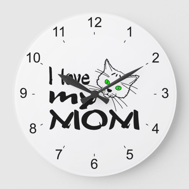 I Love My Mum Large Clock (Front)