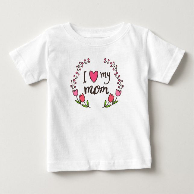 I Love My Mum Mother's Day | Ruffle Tee (Front)