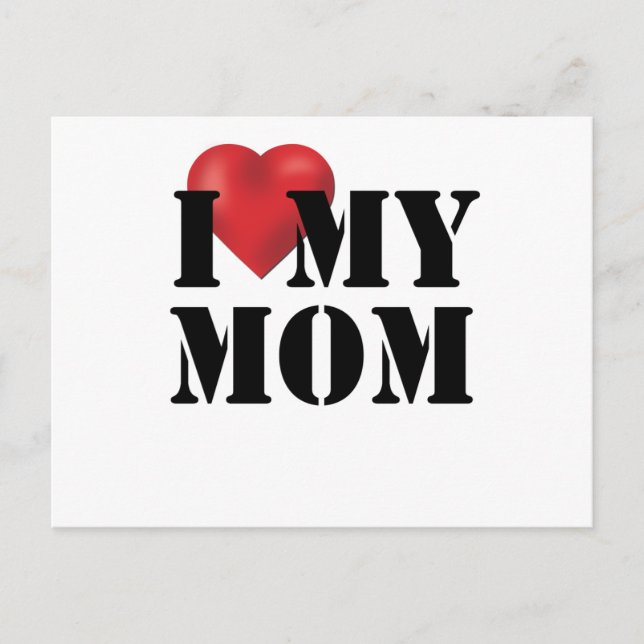 I Love My Mum Postcard (Front)