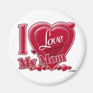I Love My Mum red - heart Magnet