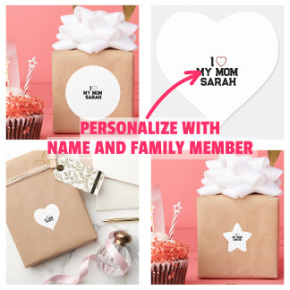 I Love My Mum Star Sticker