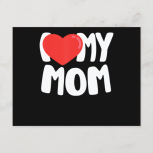 I Love My Mum TShirt with Large Red Heart Enclosure Card