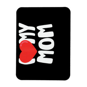 I Love My Mum TShirt with Large Red Heart Magnet