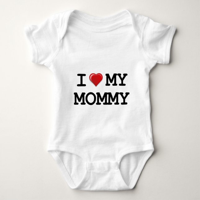 I Love My Mummy Baby Bodysuit (Front)