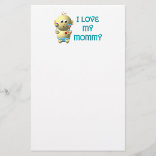 I love my mummy Bouncing Baby with Heart & Rattles