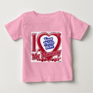 I Love My Mummy red heart - photo Baby T-Shirt