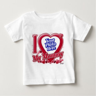 I Love My Mummy red heart - photo Baby T-Shirt