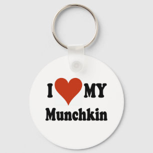 I Love My Munchkin Cat Gifts and Apparel Key Ring
