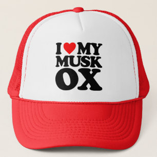 I LOVE MY MUSK OX TRUCKER HAT