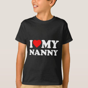 I Love My Nanny Heart Family Grandma Long Sleeve T-Shirt