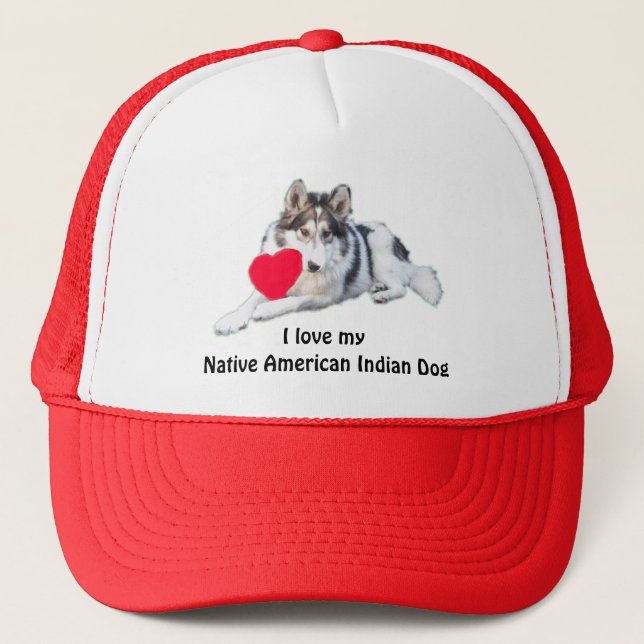 I love my Native American Indian Dog Hat (Front)