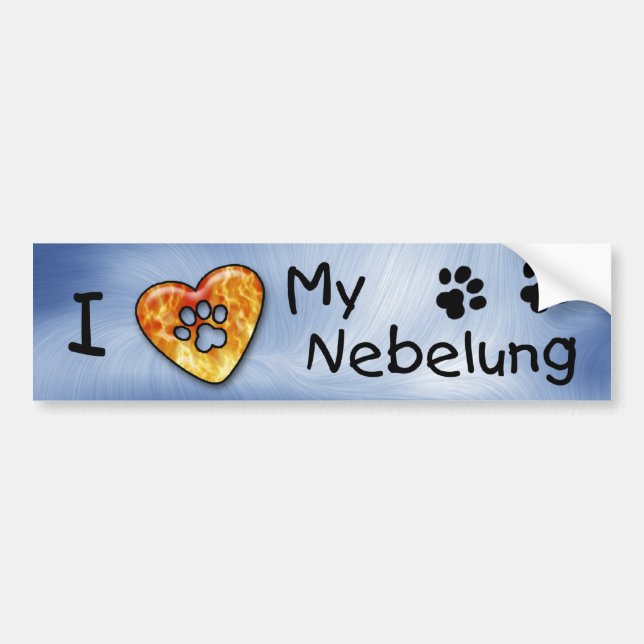 I Love My Nebelung Bumper Sticker (Front)