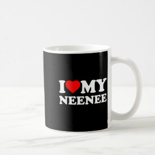 I Love My Neenee Heart Family Grandma Nee-nee Long Coffee Mug