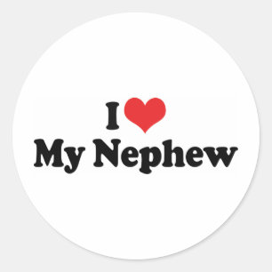 I Love My Nephew Classic Round Sticker