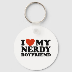 I Love My Nerdy Boyfriend Key Ring
