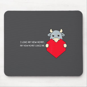 I Love My New Heart Loves Me Heart Health Awarenes Mouse Pad