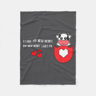 I Love My New Heart Loves Me Heart Health Cardiacs Fleece Blanket