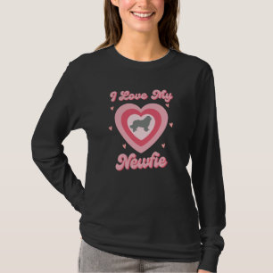 I Love My Newfie For Women Newfy Newfoundland Dog  T-Shirt