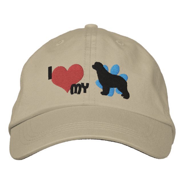 I Love my Newfoundland Embroidered Hat (Front)