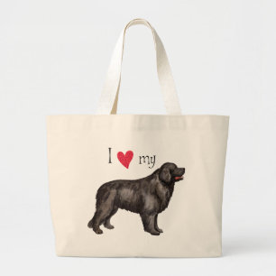 I Love my Newfoundland Large Tote Bag