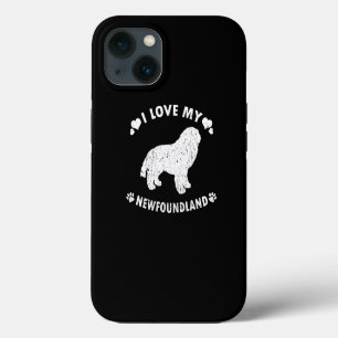 I Love My Newfoundland Puppy Dog Gift Idea iPhone 13 Case