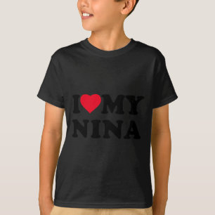 I Love My Nina Heart Grandma Family Long Sleeve T-Shirt