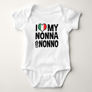 I Love My Nonna and Nonno Baby Bodysuit