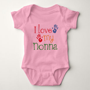 I Love My Nonna Handprints Baby Bodysuit