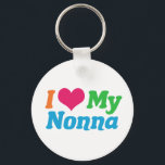 I Love My Nonna Key Ring<br><div class="desc">I Love My Nonna. A cute grandmother gift from a grandson or granddaughter.</div>